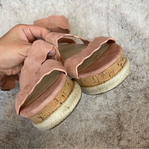 Marc Fisher Fayme Platform Scallop Sandals Women's Shoes In Coraline Women’s 7 - Picture 5 of 7